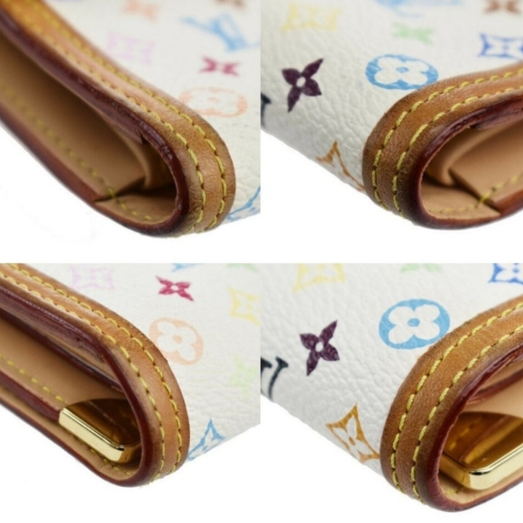 LOUIS VUITTON WHITE MONOGRAM MULTICOLORE INTERNATIONAL WALLET - Picture 3 of 4